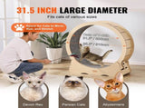 Cat Exercise Wheel, Large Cat Treadmill Wheel for Indoor Cats, 35.8 inch Cat Running Wheel with V952-MZMPBJYMSMDBCOLWSV0