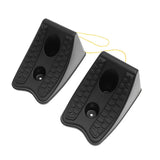 wheel chocks for rv trailer 2PCS Black Rubber Stop Block for Vehicle Stabilization V1370-AZ4-09667
