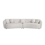 4 Seater Curved Fabric Sofa V43-SOF-DOVE