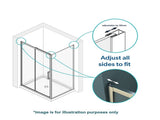 Adjustable 1300x800mm Single Door Corner Sliding Glass Shower Screen in Chrome V63-845631