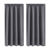 2*Curtain Grey Curtains Thermal Insulated Noise Reducing Energy Efficiency Small Window Decor for V1366-AZ2-W-20604