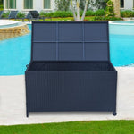 Outdoor PE Wicker Storage Box Garden 320L-Black V264-OTF-506S-BLK