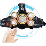 5 Pack T6 Headlamps High Power Waterproof Head Mounted Flashlights for Night Fishing V1237-ZY-528-086