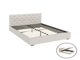 Artiss Bed Frame Double Size Gas Lift Beige VILA BFRAME-G-GAS-VILA-D-BG-ABC