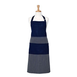 Ladelle Professional Series Stripe Navy Cotton Apron 70 x 95 cm V442-LDE-APRON-PROSERIES-NAVY-SH