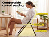 Gardeon 4PC Outdoor Dining Chairs PP Folding Chair Patio Garden Furniture White ODF-CHAIR-PPFD-WH-4X