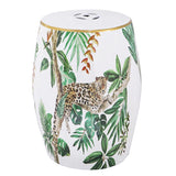 LEOPARD CERAMIC STOOL V742-2193DS