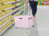 Folding Shopping Trolley Cart Portable Pink STP1001-65L-PK