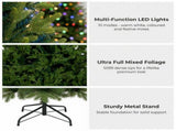 Christabelle 2.3m 7.5ft Bellewood Fir Christmas Tree Pre Lit Multi Function LED Foot Pedal Powe 112_NATBF75