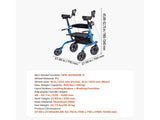 Rollator Walker with Seat for Seniors, Foldable Rolling Walker, Lightweight Aluminum Mobility V952-ZLZXQLSLHJQ13HJYW001V0