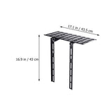 Black Wall Shelf for TV Set Top Box Storage, Punch Free Steel Rack V1192-AZ-W-29176