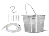 2L Enema Bucket Kit with Silicone Tubing Nozzle Tips Storage Bag Stainless Steel Coffee Milk Barrel V1294-YM0715-3117220132011