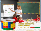 Glenmal 3roll 65.6 Feet Building Block Bulletin Borders Classroom Borders Colorful Bulletin V1258-DP02-C-1131