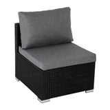 7PC Outdoor Wicker Loveseat Setting with Storage Corner V264-OTF-530S-BLK-OTF-508-BLK