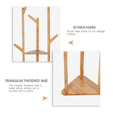 Solid Wood Floor Standing Hat Coat Jacket Hanger Storage Stand V767-XJJ43-G2-1