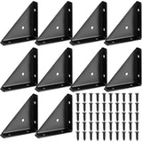 10 Pcs of Angles in Metal Wood Black Tables, Cabinets Mounting Angle Connector of Angle Corner V1237-MS-626-234