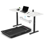 LSG Pacer M5 with Dual Motor Automatic Standing Desk 180cm in White/Black and Cable Management V420-LGTM-PACERM5-B