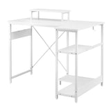 Artiss Computer Desk L-Shape Home Office Study Table Open Shelves White 100CM MET-DESK-24224-100-WH
