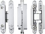 6inch Hidden Door Hinges Invisible Hinges Concealed Hinges Zinc Alloy 180 Degree Swing Hinge 3 Way V1258-DP02-C-102