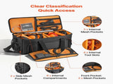 Rolling DJ Cable Bag, 1680D, Padded File Gig Bag with Wheels, 6 Detachable Divider, Travel Storage V952-DJSNB1680DZH0XLYB001V0