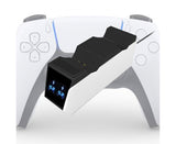 Durable Charging Stand Controller Fast Dual Charger for PlayStation 5 Gamepad Black White V1263-JX-1071