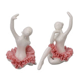 Dancing Ballerina Girl Figurine Ceramic Ballet Girl Figure Ballet Dancer Statue Sculpture Desk V1294-YM0706-3115230068711