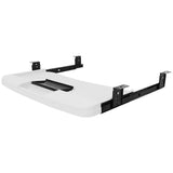 White Under Desk Keyboard Tray with Stainless Steel Slide, ABS Material, Ergonomic Office Keyboard V1370-AZ4-20144