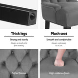 Artiss Dining Chairs Set of 4 Velvet French Provincial Grey UPHO-C-DIN470-VEL-GYX4