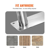 Pool Handrail 2 PCS 48x36in Stainless Steel with Base Plate for Spas V952-BXGYCFSDDB482MQJZV0