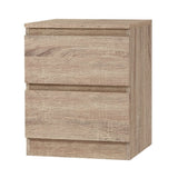 Artiss Bedside Table 2 Drawers - PEPE Oak FURNI-E-PURE-WD