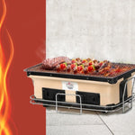 Grillz BBQ Grill Tabletop Charcoal Smoker BBQ-SMOKER-CRM-RECT