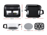 Devanti Air Fryer 5.5L Touch Control Electric Cooker 1200W Black AF-K-F-39TX-GLS-BK