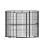 i.Pet Bird Cage Large Walk-in Aviary Budgie Perch Cage Parrot Pet Huge 203cm PET-BIRDCAGE-H203-BK-ABCD