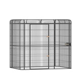 i.Pet Bird Cage Large Walk-in Aviary Budgie Perch Cage Parrot Pet Huge 203cm PET-BIRDCAGE-H203-BK-ABCD