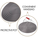 2-Pack Stove Heat Diffuser Plates with Anodized Aluminum Coating for Even Heat Distribution V1192-AZ-W-21022