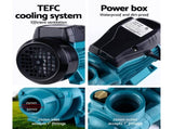 Giantz Peripheral Water Pump Garden Boiler Car Wash Electric Irrigation QB60 Yellow PUMP-QB60-IT-BU-YEL