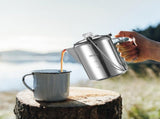 1.2L 9-Cup Stainless Steel Camping Percolator Coffee Pot Stovetop Coffee Maker 1Pc V1263-JX-7360