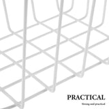 White Metal Freezer Baskets Wire Storage Bins for Efficient Organizing V1192-AZ-W-24831