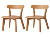 Artiss 2x Dining Chairs Wooden Kitchen Accent Chair Cafe Lounge Rubber Wood DINC-L-RUB-WDX2