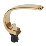 G1/2 Curve Design Undercounter Basin Water Faucet Single Hole Basin Cold and Hot Mixer TapGold V1294-YM0901-3112200145612
