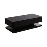 Stylish Coffee Table High Gloss Finish in Shiny Black Colour with 4 Drawers Storage V43-CT-SUP-BL
