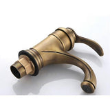 Bathroom Sink Faucet Nostalgia Brushed Brass Bathroom Faucet V1263-JX-3165