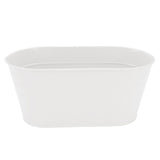 Hanging Flower Planter Iron Bucket Flower Pot Holder with Detachable Hook for Garden DecorWhite V1294-YM0901-3111210139011