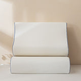 Memory Foam Pillow - 1 Piece Cervical Support Pillow with Bamboo Fibre Fabric 60x40x16/14cm for Home V888-ELOSUNG54966