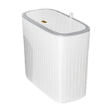 Trash Can with Lid 13 Gallon Double Layer Step Foot Pedal Garbage Bin for Bathroom Kitchen Office V1366-AZ2-W-19753