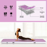 Everfit 3M Air Track Gymnastics Tumbling Exercise Cheerleading Mat Inflatable Purple ATM-3-1-01M-PU