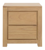 Amsterdam Solid White Cedar 2 Drawer Bedside V199-BS002TAMDNI