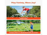 Climbing Dome, 305cm Geometric Dome Climber, 453kg Loading Jungle Gym Playground with 2 Basketballs V952-JHPDZJ10FTLQDD2DJ001V0