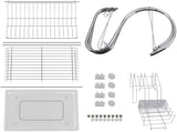 Metal Dish Drying Rack Kitchen-2-Tier with Drain Board V178-17945
