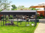 Large Jumbo Outdoor Dog Kennel Heavy Duty Pet Playpen Pre-galvanized Animal Cage Fence V767-JJ-XZ171-L-V1